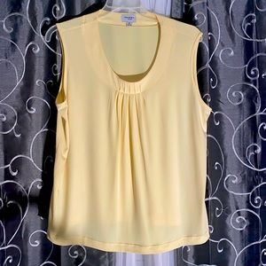 Pale yellow sleeveless top
